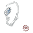 thumbnail image 2 of Anillo Flor De Tulipán Plata 925 Cristal Regalo Para Mujer Xtellar  Plateado Ajustable, 2 of 3