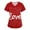 Pink #048, variant on Valentine Day Scrubs for Women V Neck Quick Dry Short Sleeve Nursing Scrubs Love Heart Print Cute Plus Size Scrub Tops with Pockets Red S