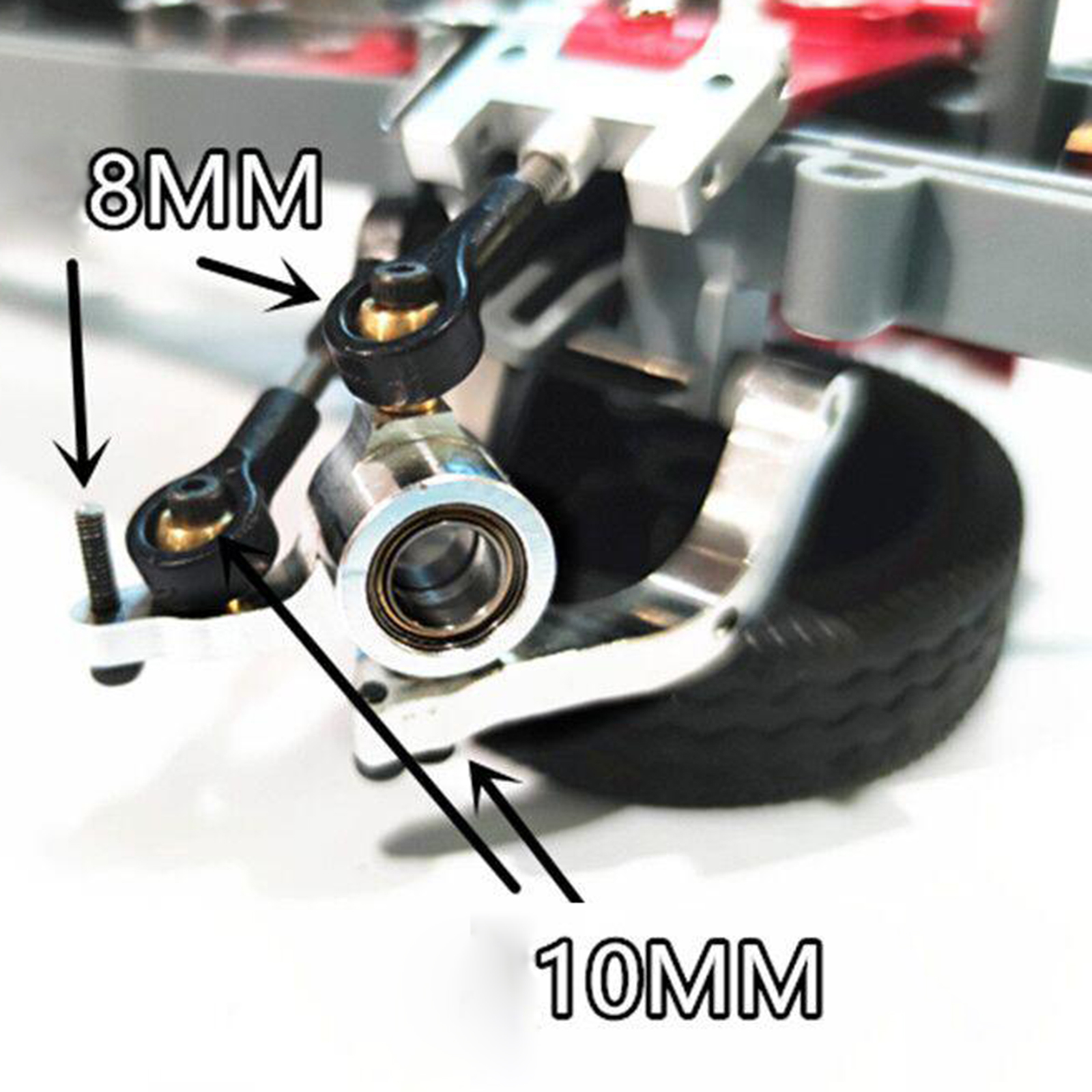 Details about / Metal Upper Lower Swing Arm Steering Cup Replacement for WPL D12 RC Car Truck