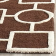 thumbnail image 3 of SAFAVIEH Cambridge Joyce Geometric Shapes Wool Area Rug, Dark Brown/Ivory, 6' x 9', 3 of 7