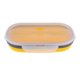 thumbnail image 3 of Cuenco plegable para acampar 850ml Cuenco de viaje de silicona para exteriores para senderismo, almuerzo, viaje de picnic, grado alimenticio, ahorro d Amarillo Macarena Tazón de camping plegable, 3 of 8