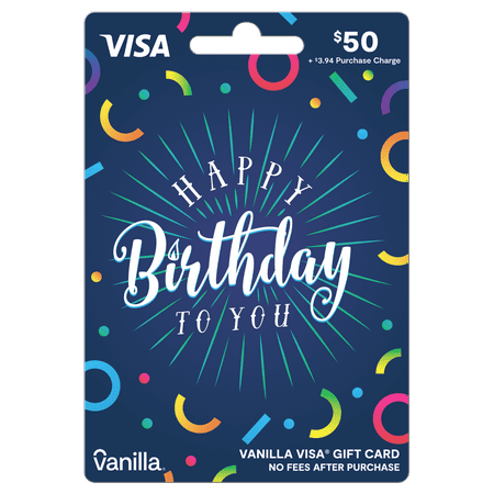 $50 Vanilla® Visa® Birthday Confetti Gift Card