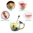 thumbnail image 3 of Taza de Té AISVELDY con Flor, Vaso de Cristal con Cuchara en Caja de Regalo, 3 of 8