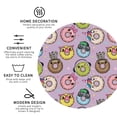 thumbnail image 4 of Pofeuu Cute Donuts Print Leather Coasters Set of 6, Round Cups Mugs Mat Pad for Home Kitchen Heat Resistant Drink Coasters,Round Shape, 4 of 7