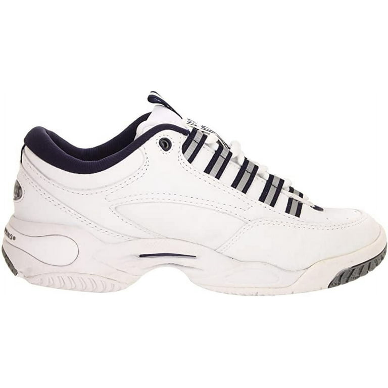 K Swiss Women s Ultrascendor Tennis Shoe White Navy Silver 8 B M US