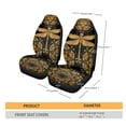 thumbnail image 5 of Xoenoiee Yellow Mandala Dragonfly Pattern Car Seat Covers 2 Packs Set Auto Interior Accessories Universal Bucket Front Seats Protector Cover for Cars Sedan SUV, 5 of 6