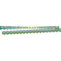 Barker Creek Double-Sided Scalloped Border with Inspirational Quote, Splash of Color, for Bulletin Boards, Reception Areas, Halls, Break Rooms, Office, School, Home Learning Decor, 2.25” x 39’ (904)