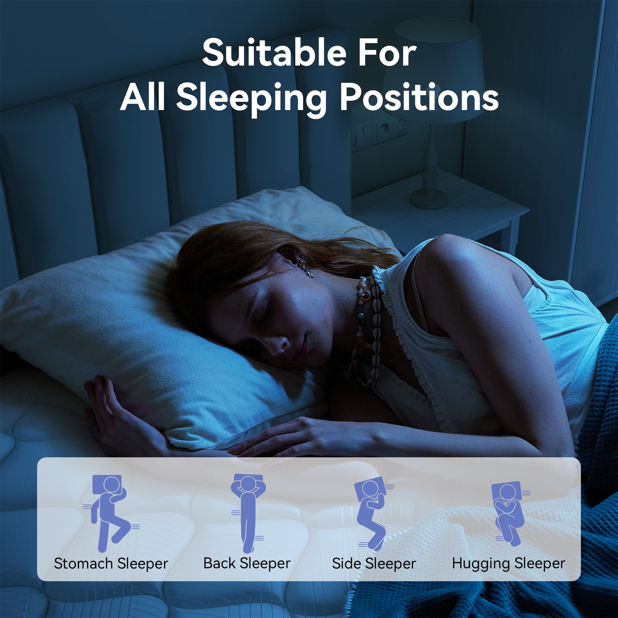 Babo Care Twin Mattress,8 Inch Hybrid Mattress,Memory Foam with Individually Pocket Springs,Firm Mattress in Box,CertiPUR-US,Anti-Static Fabric