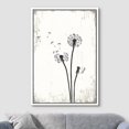 thumbnail image 2 of wall26 Framed Canvas Print Wall Art Dandelions in The Wind with Grunge Background Floral Nature Illustrations Modern Art Rustic Dramatic for Living Room, Bedroom, Office - 24"x36" White, 2 of 5