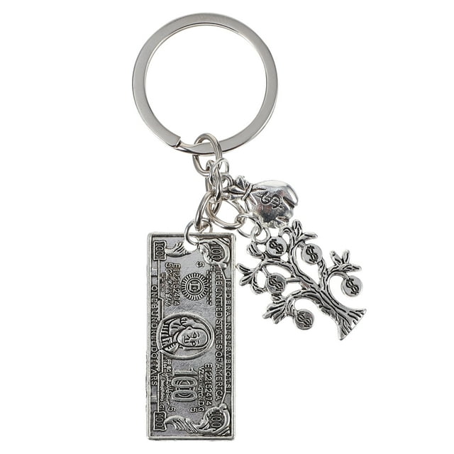 MasteelfCA 1pc Funny Dollar Key Chain Bag Keys Hanging Pendant Decorative Keychain