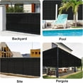 thumbnail image 7 of LOVE STORY 4' x 50' Black Fence Privacy Screen Heavy Duty Mesh Windscreen Cover for Patio Garden, 7 of 7