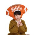 thumbnail image 1 of Gorro para cabeza, divertido balón de rugby con dibujos animados para niños, poliéster, 1 of 3