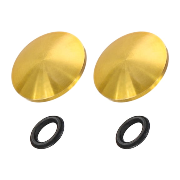Uxcell Camera Shutter Button, 2Pcs 10mm Convex Surface Shutter Release Button Pure Copper for Nikon, Fujifilm, Leica, Gold