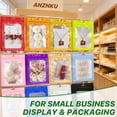 thumbnail image 4 of CCOCC 100 Pcs Resealable Mylar Bags with Zipper and Frosted Clear Window Smell Proof Packaging Bags Foil Pouch Zipper Bag for Food Self Sealing Storage Supplies (Black, 3.54X6.29), 4 of 7