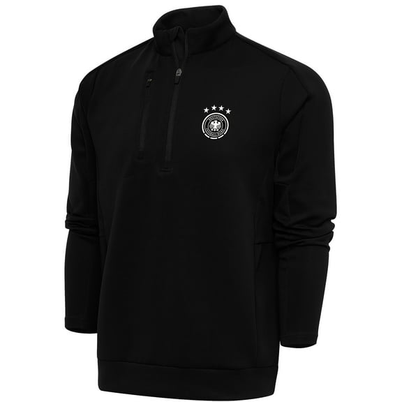 Men's Black Germany National Team Genesis Quarter-Zip Pullover