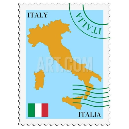 Mail To-From Italy Print Wall Art By Perysty