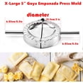 thumbnail image 5 of 5" X-Large Stainless Steel Empanada Maker Dumpling Maker & Cleaning Towel,Ravioli Pierogi Mould Tool,Wraper Dough Cutter With Long Handle,For Pocket Pie Ravioli Dumpling Pastry, 5 of 5