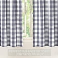 thumbnail image 6 of GlowSol Kitchen Curtains Farmhouse Buffalo Check Pattern Blackout Half Window Curtains for Living Room Bedroom, 28"W x 45"L 2 Panels, Gray White, 6 of 6