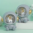 thumbnail image 3 of Gwong Juguete Ahorro de la decoración del banco Luminoso resina ornamental para niños Astronauta Piggy Bank para la mesa de noche Gwong 30013049, 3 of 6