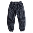thumbnail image 2 of JTieacloth Men's Summer Large Pocket Loose Fashion Casual Work Pants Casual Baggy Cargo Pants Gray, 2 of 5