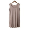thumbnail image 3 of Plus Size Tank Nightgowns for Women Casual Sleeveless Sleep Dress Crew Neck Sleep Soft Comfy Pajama Dress, 3 of 5