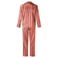 thumbnail image 5 of Fiaer,Pajama Lounge Sets for Women,Womens Long Sleeve Wide Leg Pants Sleepwear 2 Piece,Women's Loose Fit Casual Trendy Comfy Pjs Hot Pink M, 5 of 6