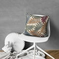 thumbnail image 4 of Set Of 4 Peach Skin Velvet Multicolored Leaves Tropical Botanical Throw Pillow Covers for Decorative Couch Pillows for Living Room,Boho Cute Outdoor Pillows Covers for Patio Garden20x20 Inches, 4 of 6