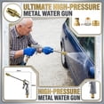 thumbnail image 2 of High Pressure Hose Nozzle, Long Reach Metal Spray Gun with Rubberized Handle for Car Washing Garden Watering, 2 of 6