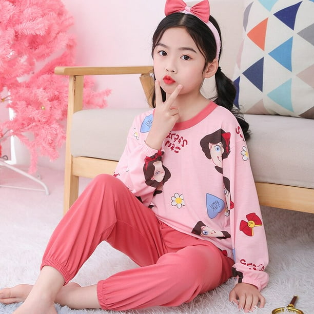 Pijamas de Disney conjunto de pijamas para ninos ropa de dormir para ninos pantalones de manga corta de verano para ninas Pijama fino de dibujos animados para ninos altura infantil de 100 110cm