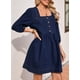 thumbnail image 2 of Vestido vaquero Sidefeel primavera/verano con manga 3/4 para mujer, 2 of 5