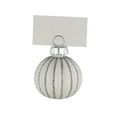 thumbnail image 3 of Northlight Glitter Striped Glass Christmas Ornament Place Card Holders - 2" - White - Set of 6, 3 of 6