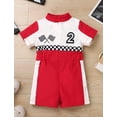 thumbnail image 3 of IWEMEK 2nd Birthday Baby Clothes Cosplay Party Dressy Jumpsuit Size 18-24M Comfort Plaid Printed Bodysuit 18-24M, 3 of 7