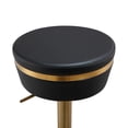 thumbnail image 5 of TOV Furniture Astro Black and Gold Vegan Leather Adjustable Stool, 5 of 9