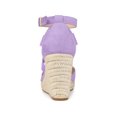 thumbnail image 2 of BLISSFUL STEP Women's Espadrilles Wedge Sandals Platform Close Toe Cross Strap Sandal Purple 9, 2 of 8