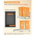 thumbnail image 6 of Double Pull Out Trash Can Under Cabinet with Door Mounting Kit,Under Sink Trash Can for Kitchen with Soft-Close Slides, Not Included Can，Requires Minimum Cabinets Opening 16" W X 24" D, 6 of 14