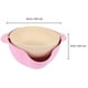 thumbnail image 3 of Cesta de drenaje de doble capa, colador de arroz multifunción, cesta de drenaje de cocina giratoria (rosa), 3 of 3