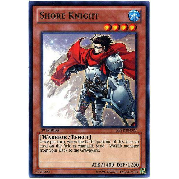 YuGiOh Abyss Rising Rare Shore Knight ABYR-EN032