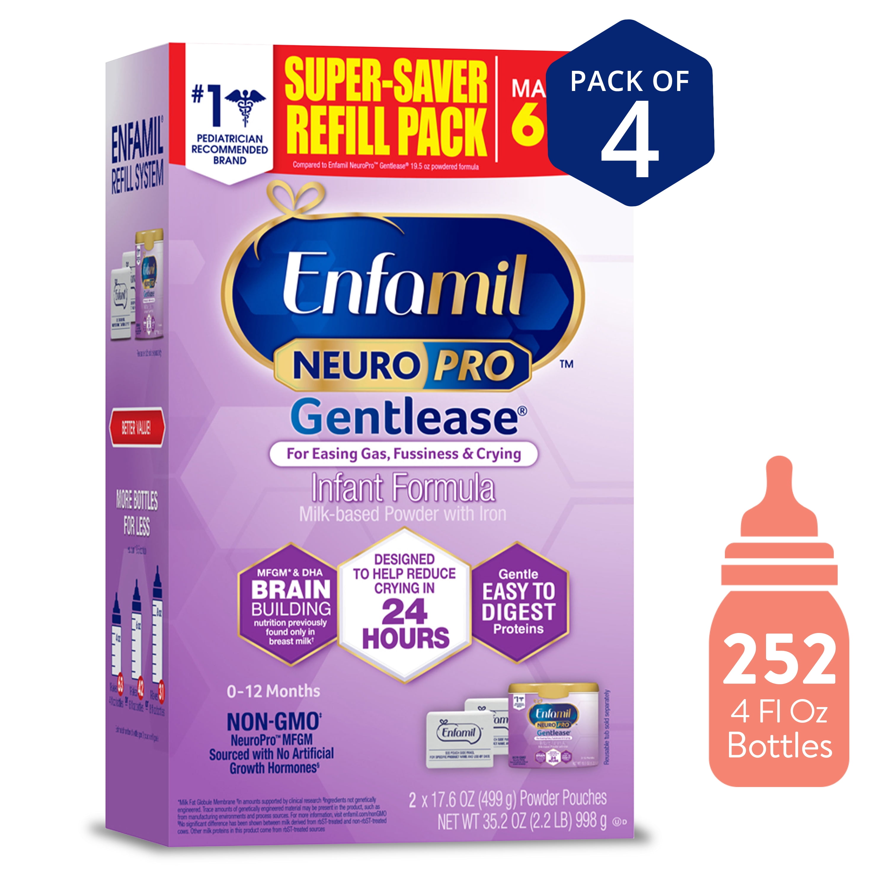 Buy Enfamil NeuroPro Gentlease Infant Formula for Fussiness, Gas, and ...