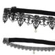 thumbnail image 4 of Conjunto de 2 ligas de encaje negro sexy para mujer, para pierna, muslo, boda, novia Negro m, 4 of 8