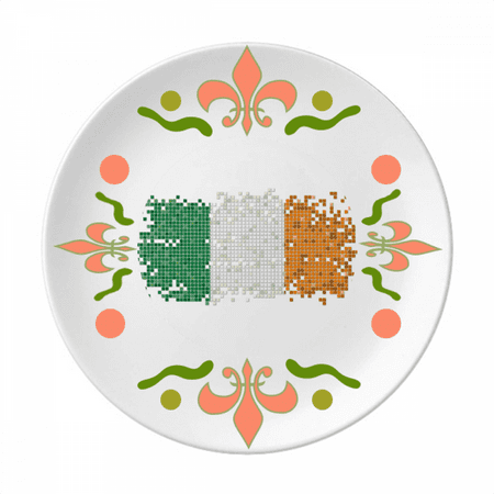 

Italy National Flag Europe Country Pattern Flower Ceramics Plate Tableware Dinner Dish