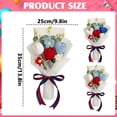 thumbnail image 4 of YardChic Independence Day Artificial Handheld Bouquet, Red White and Blue Artificial Tulip Flowers, Independence Day Knitted Flower Bouquet for 4th of July 250th Anniversary Decor, 4 of 4
