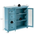 thumbnail image 3 of Costway Buffet Sideboard Table Kitchen Storage Cabinet w/ Drawers & Doors Blue, 3 of 10