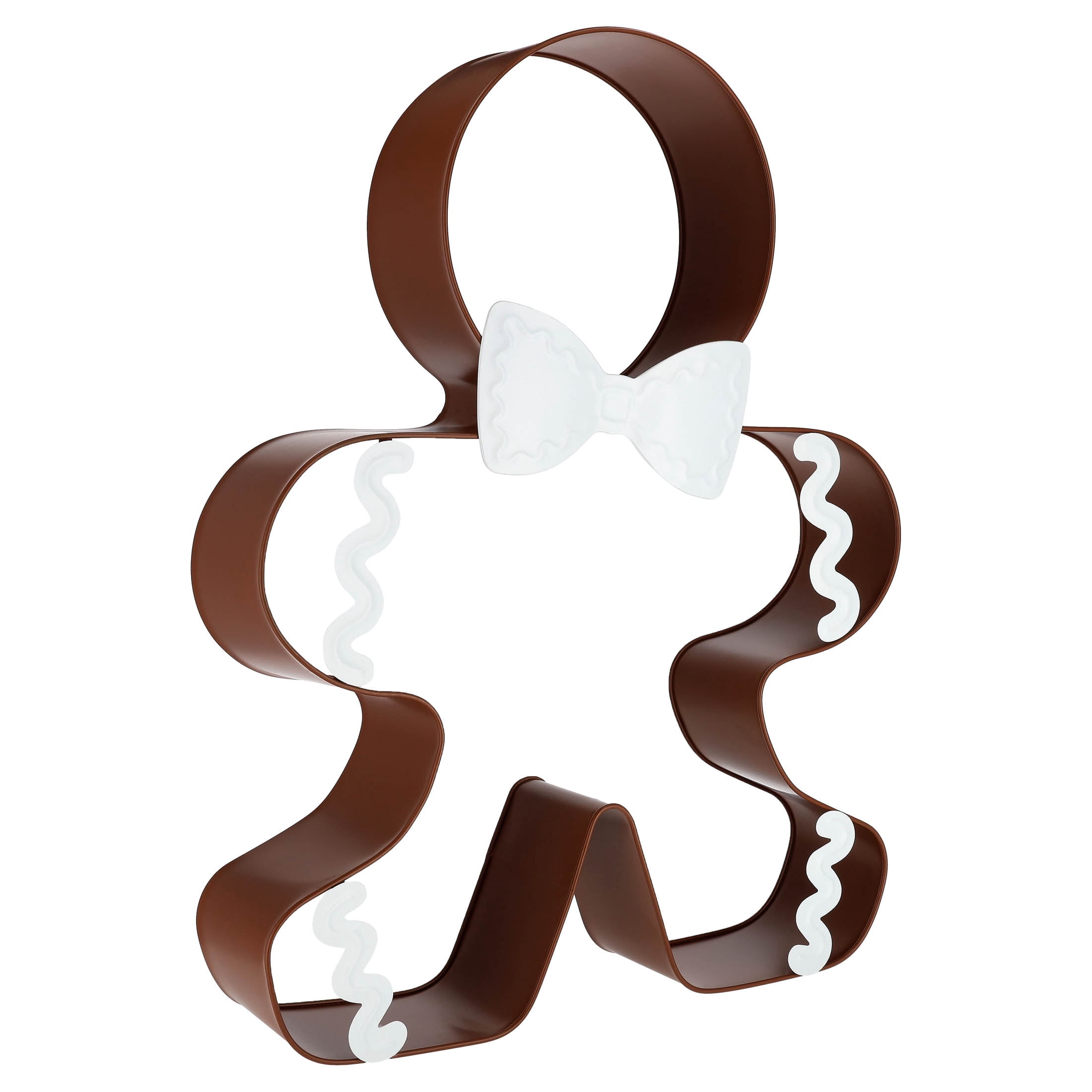Metal Gingerbread Man Cookie Cutter Christmas Decoration, Brown, 28", by Holiday Time