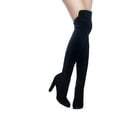 thumbnail image 3 of Shoe'N Tale Women Faux Suede Chunky Heel Stretch Over The Knee Thigh High Boots, 3 of 5