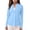 Blue, variant on Quarter Zip Pullover Women Shirt Long Sleeve Athletic Running Tops Thumb Hole Sun Protection Quick-drying