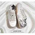 thumbnail image 5 of LUCKY STEP Retro Lightweight Fashion Sneakers Comfort Satin Ballet Casual Shoes,Silver,Womens, 5 of 11