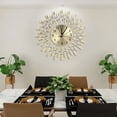 thumbnail image 4 of VGEBY Exquisite Workmanship Home Decoration Household Gold Color Wall Clock, Fashionable Quartz Clock, For Home Office, 4 of 8