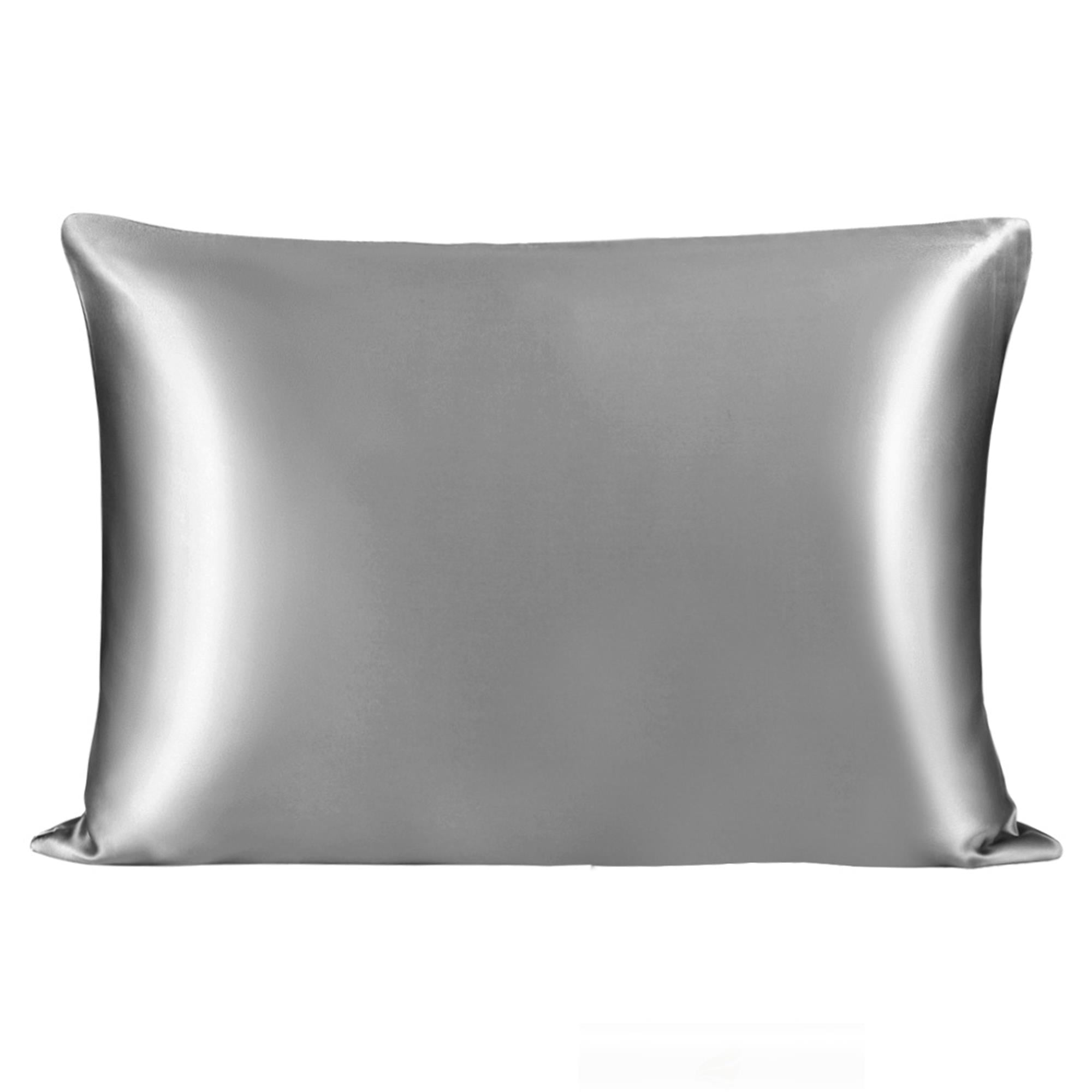 Unique Bargains 1 Piece 25 Momme Pure Mulberry Silk Pillowcase Silver Grey Standard Walmart