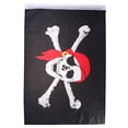 thumbnail image 2 of Pirate Skull Red Bandana 2x3ft 60x90cm, 2 of 6