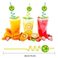 thumbnail image 3 of 10-Count Reusable Brazil Soccer Theme Spiral Drinking Straws, Decorative Football Series Beverage Accessories for National Sports Events and Parties Drinking Straws #B1 Green_021, 3 of 8